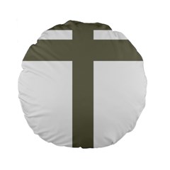 Cross Of Loraine Standard 15  Premium Flano Round Cushions by abbeyz71