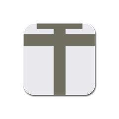 Cross Of Lorraine  Rubber Square Coaster (4 Pack)  by abbeyz71
