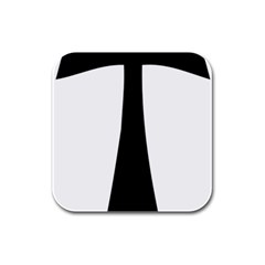 Tau Cross  Rubber Square Coaster (4 Pack)  by abbeyz71