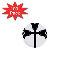 Caucasian Albanian Cross 1  Mini Buttons (100 Pack)  by abbeyz71