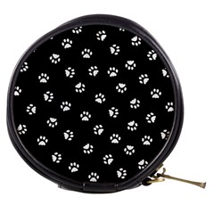 Footprints Cat White Black Mini Makeup Bags by EDDArt