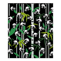 Satisfied And Happy Panda Babies On Bamboo Shower Curtain 60  X 72  (medium)  by EDDArt
