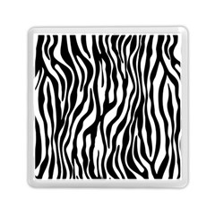 Zebra Stripes Pattern Traditional Colors Black White Memory Card Reader (square)  by EDDArt