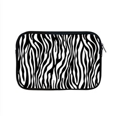 Zebra Stripes Pattern Traditional Colors Black White Apple Macbook Pro 15  Zipper Case by EDDArt