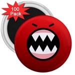 Funny Angry 3  Magnets (100 pack)