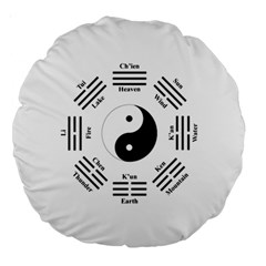 I Ching  Large 18  Premium Round Cushions by Valentinaart