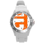 Om Symbol in Jainism  Round Plastic Sport Watch (L)