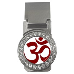 Hindu Om Symbol (dark Red) Money Clips (cz)  by abbeyz71