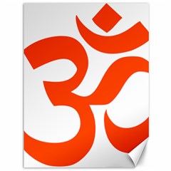 Hindu Om Symbol (orange) Canvas 36  X 48   by abbeyz71