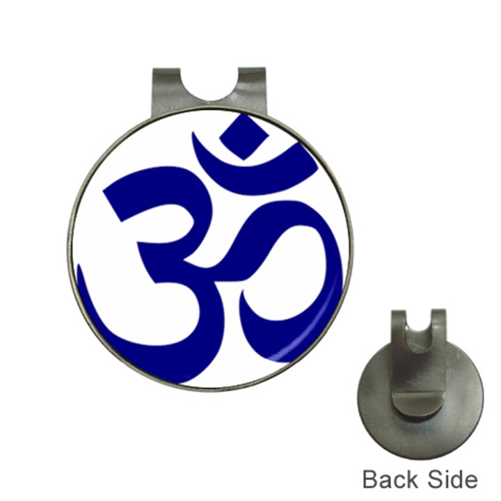 Om Symbol (Navy Blue) Hat Clips with Golf Markers