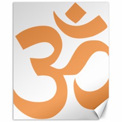 Hindu Om Symbol (sandy Brown) Canvas 11  X 14   by abbeyz71