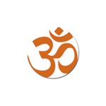 Hindu Om Symbol (Chocolate Brown) Golf Ball Marker (4 pack)