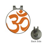 Hindu Om Symbol (Chocolate Brown) Hat Clips with Golf Markers