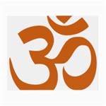 Hindu Om Symbol (Chocolate Brown) Small Glasses Cloth (2-Side)