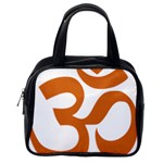 Hindu Om Symbol (Chocolate Brown) Classic Handbags (One Side)