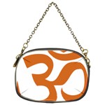 Hindu Om Symbol (Chocolate Brown) Chain Purses (Two Sides) 