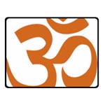 Hindu Om Symbol (Chocolate Brown) Double Sided Fleece Blanket (Small) 