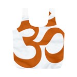 Hindu Om Symbol (Chocolate Brown) Full Print Recycle Bags (M) 