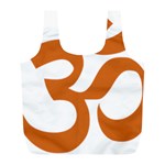 Hindu Om Symbol (Chocolate Brown) Full Print Recycle Bags (L) 