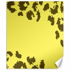 Banner Polkadot Yellow Grey Spot Canvas 8  X 10  by Mariart