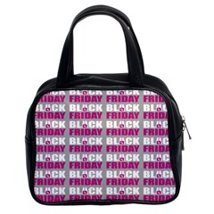 Black Friday Sale White Pink Disc Classic Handbags (2 Sides)