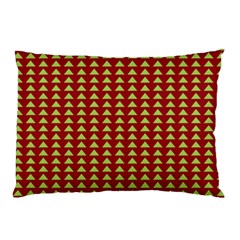 Hawthorn Sharkstooth Triangle Green Red Pillow Case