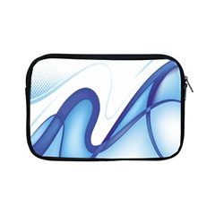 Glittering Abstract Lines Blue Wave Chefron Apple Ipad Mini Zipper Cases
