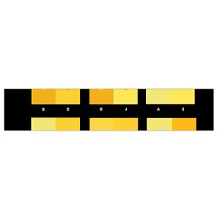 Horizontal Color Scheme Plaid Black Yellow Flano Scarf (small)