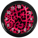 Leopard Skin Wall Clocks (Black)