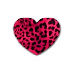 Leopard Skin Heart Coaster (4 pack) 