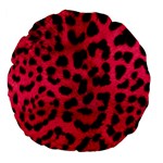 Leopard Skin Large 18  Premium Flano Round Cushions