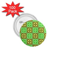 Clipart Aztec Green Yellow 1 75  Buttons (100 Pack) 
