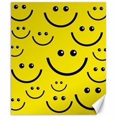 Linus Smileys Face Cute Yellow Canvas 8  X 10  by Mariart
