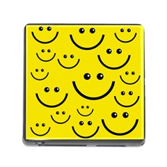 Linus Smileys Face Cute Yellow Memory Card Reader (square)