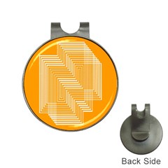 Orange Line Plaid Hat Clips With Golf Markers by Mariart