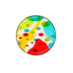 Polkadot Color Rainbow Red Blue Yellow Green Hat Clip Ball Marker (4 Pack)