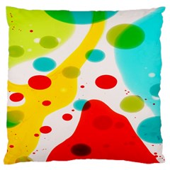 Polkadot Color Rainbow Red Blue Yellow Green Large Cushion Case (two Sides)