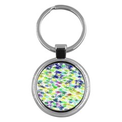 Paint On A White Background           Key Chain (round) by LalyLauraFLM