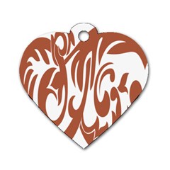 Sign Red Polka Dog Tag Heart (two Sides)