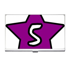 Star Five Purple White Business Card Holders by Mariart