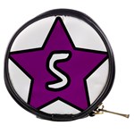 Star Five Purple White Mini Makeup Bags Front