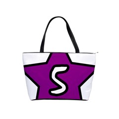Star Five Purple White Shoulder Handbags by Mariart