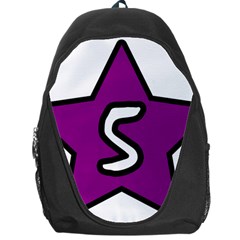 Star Five Purple White Backpack Bag by Mariart