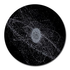Space X Circle Line Black Round Mousepads by Mariart