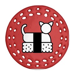 Sushi Cat Japanese Food Ornament (round Filigree)