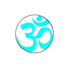 Hindu Om Symbol (cyan) Hat Clip Ball Marker (10 Pack) by abbeyz71