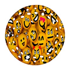 Smileys Linus Face Mask Cute Yellow Ornament (round Filigree)