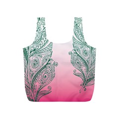 Toggle The Widget Bar Leaf Green Pink Full Print Recycle Bags (s) 