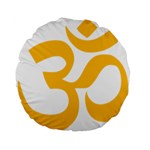 Hindu Gold Symbol (Gold) Standard 15  Premium Flano Round Cushions Front