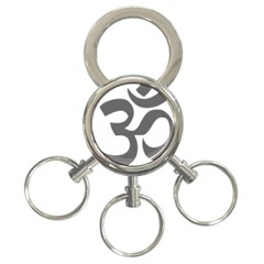 Hindu Om Symbol (dark Gray)  3-ring Key Chains by abbeyz71